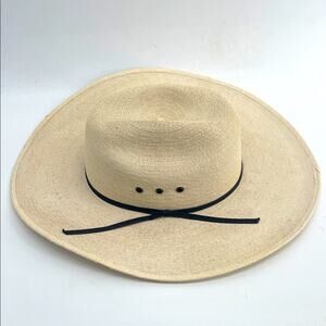 Atwood 5X Summer Hereford Low Crown Straw Cowboy hat sz 7.5